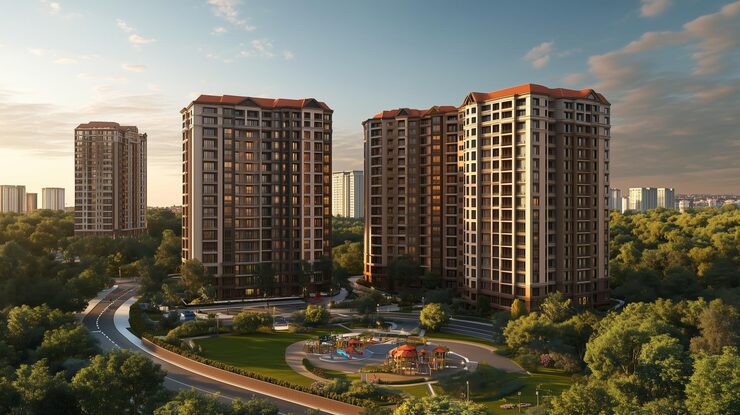 Hiranandani Aqua Vistas, Near Nagaon Beach, Hiranandani Sands township, artist impression