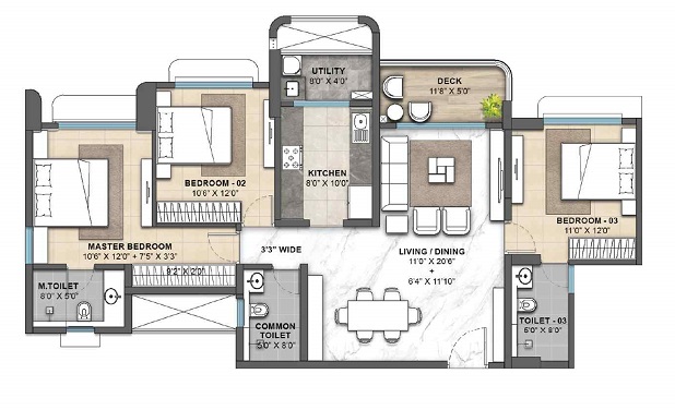 Lodha Villas Alibaug floor plan1