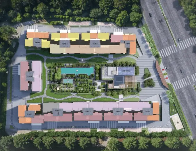 Master plan layout showing the layout of Peninsula Estates Alibaug One